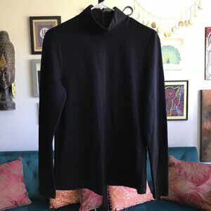 CAbi size M Black Stretch Ponte Knit Tailored Turtleneck Style #4367